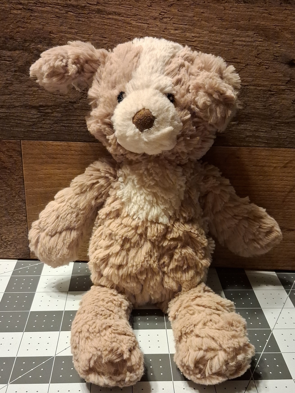 Mary Meyer Baby Cream and Tan Hound Dog Puppy Plush Stuffed Animal Putty Nursery